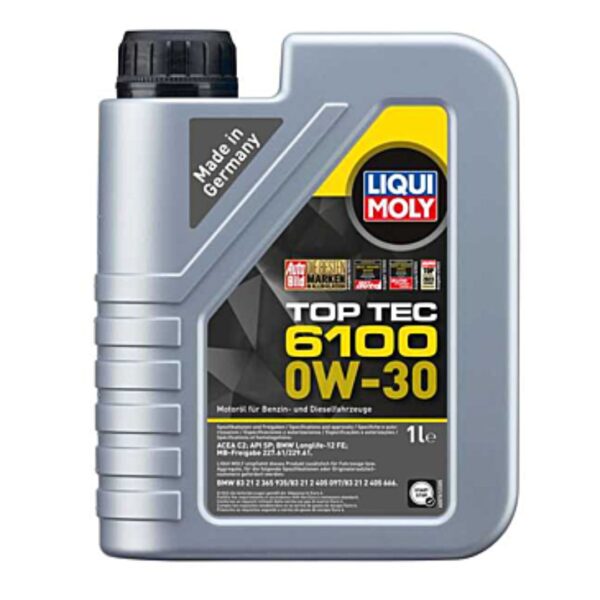 Liqui Moly Top Tec 6100 0W-30 – Fully Synthetic German Engine Oil in 5L Canister